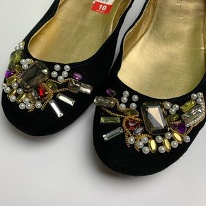 Nine West beaded flats size 10